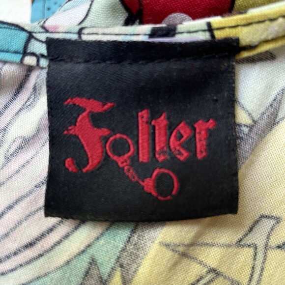 Fun Comic Book Pop Sleeveless Fit & Flare Retro Above Knee Dress Women’s S - Picture 10 of 11